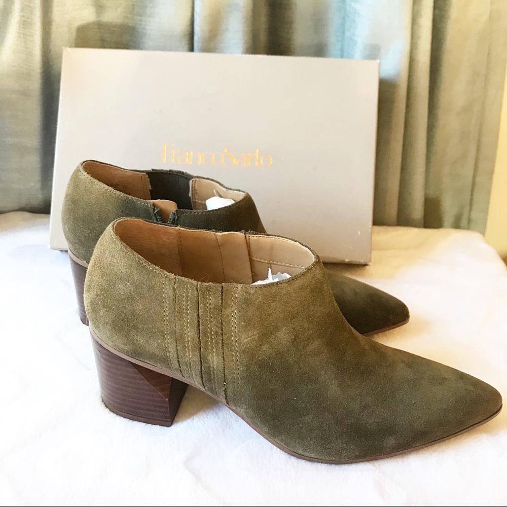 Franco Sarto Suede Takoma Booties Size 8